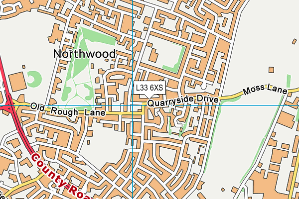 L33 6XS map - OS VectorMap District (Ordnance Survey) L33 6XS map - OS VectorMap District (Ordnance Survey)