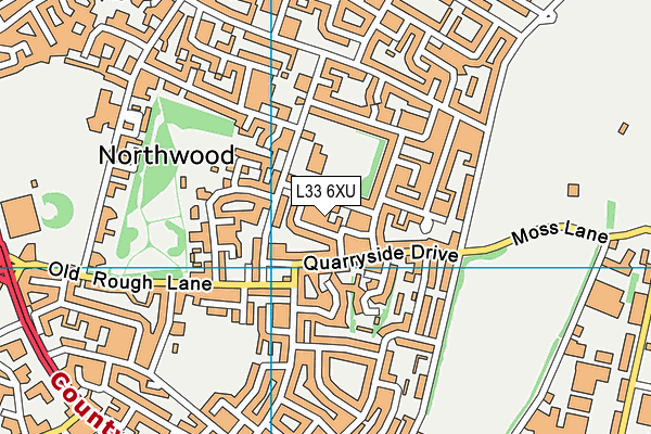 L33 6XU map - OS VectorMap District (Ordnance Survey) L33 6XU map - OS VectorMap District (Ordnance Survey)