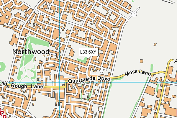 L33 6XY map - OS VectorMap District (Ordnance Survey) L33 6XY map - OS VectorMap District (Ordnance Survey)
