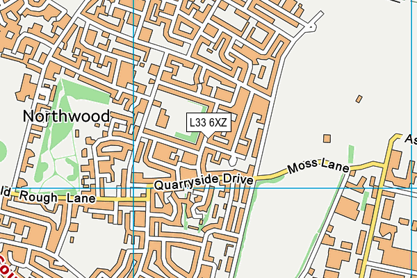 L33 6XZ map - OS VectorMap District (Ordnance Survey) L33 6XZ map - OS VectorMap District (Ordnance Survey)