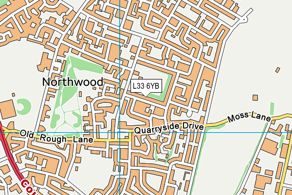 L33 6YB map - OS VectorMap District (Ordnance Survey) L33 6YB map - OS VectorMap District (Ordnance Survey)