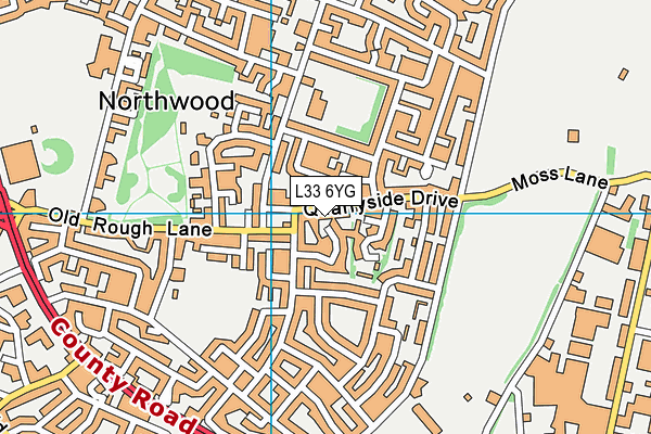L33 6YG map - OS VectorMap District (Ordnance Survey) L33 6YG map - OS VectorMap District (Ordnance Survey)