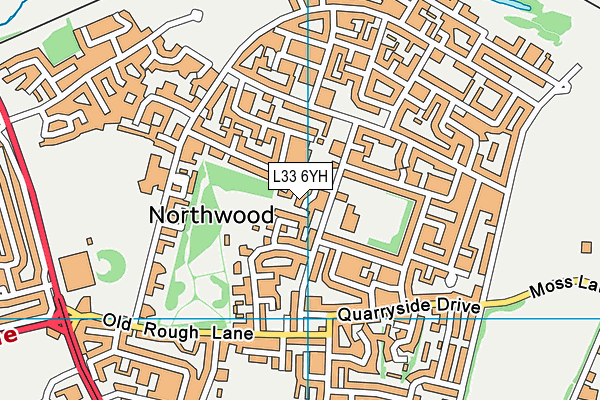 L33 6YH map - OS VectorMap District (Ordnance Survey) L33 6YH map - OS VectorMap District (Ordnance Survey)