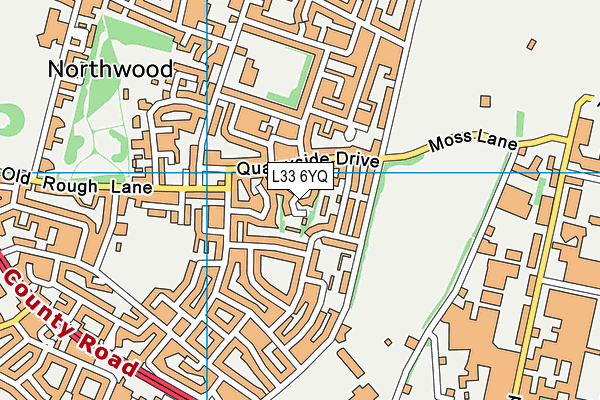 L33 6YQ map - OS VectorMap District (Ordnance Survey) L33 6YQ map - OS VectorMap District (Ordnance Survey)
