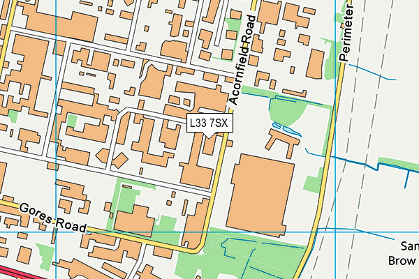 L33 7SX map - OS VectorMap District (Ordnance Survey) L33 7SX map - OS VectorMap District (Ordnance Survey)
