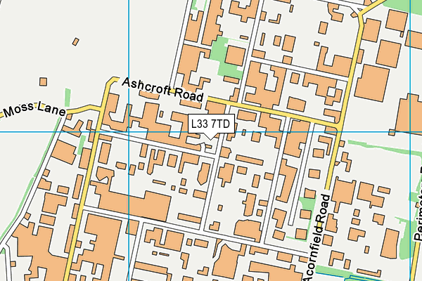 L33 7TD map - OS VectorMap District (Ordnance Survey) L33 7TD map - OS VectorMap District (Ordnance Survey)