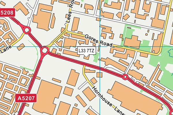 L33 7TZ map - OS VectorMap District (Ordnance Survey) L33 7TZ map - OS VectorMap District (Ordnance Survey)