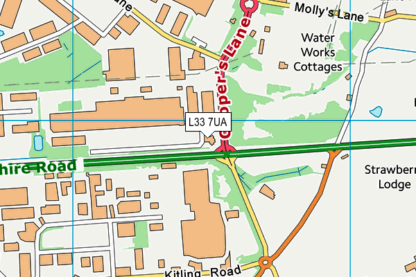 L33 7UA map - OS VectorMap District (Ordnance Survey) L33 7UA map - OS VectorMap District (Ordnance Survey)
