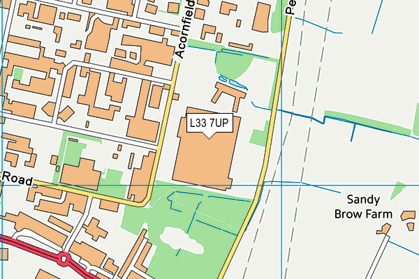 L33 7UP map - OS VectorMap District (Ordnance Survey) L33 7UP map - OS VectorMap District (Ordnance Survey)