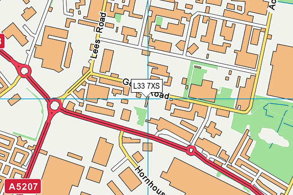 L33 7XS map - OS VectorMap District (Ordnance Survey) L33 7XS map - OS VectorMap District (Ordnance Survey)
