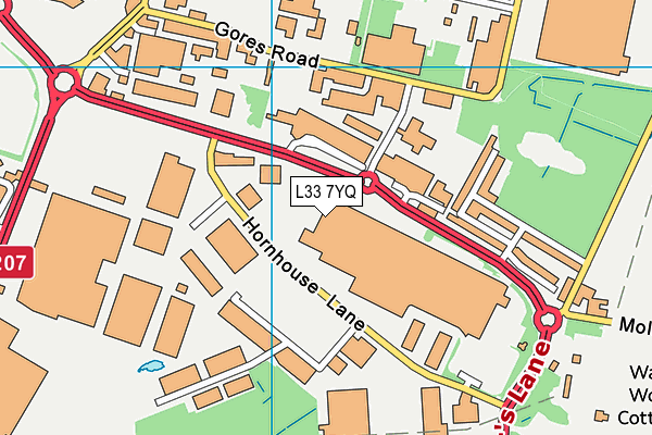 L33 7YQ map - OS VectorMap District (Ordnance Survey) L33 7YQ map - OS VectorMap District (Ordnance Survey)