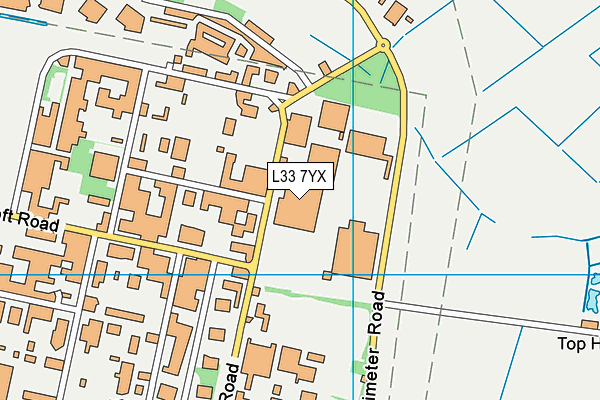 L33 7YX map - OS VectorMap District (Ordnance Survey) L33 7YX map - OS VectorMap District (Ordnance Survey)