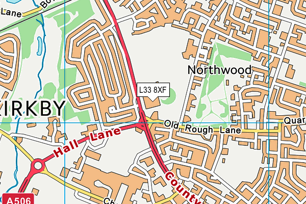 L33 8XF map - OS VectorMap District (Ordnance Survey) L33 8XF map - OS VectorMap District (Ordnance Survey)