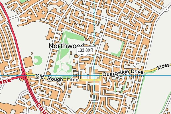 L33 8XR map - OS VectorMap District (Ordnance Survey) L33 8XR map - OS VectorMap District (Ordnance Survey)