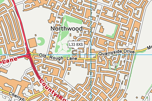 L33 8XS map - OS VectorMap District (Ordnance Survey) L33 8XS map - OS VectorMap District (Ordnance Survey)
