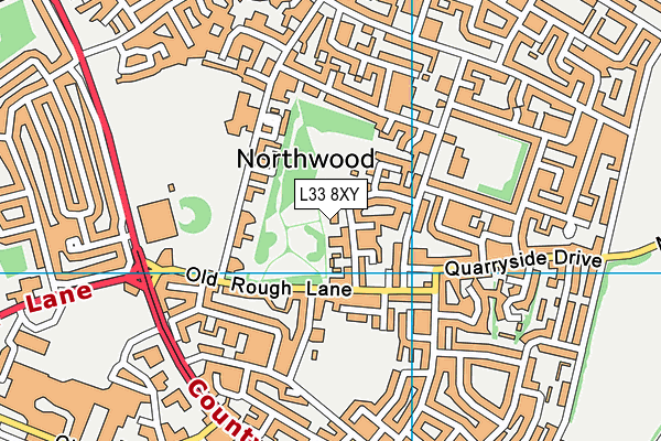 L33 8XY map - OS VectorMap District (Ordnance Survey) L33 8XY map - OS VectorMap District (Ordnance Survey)