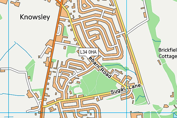 L34 0HA map - OS VectorMap District (Ordnance Survey) L34 0HA map - OS VectorMap District (Ordnance Survey)