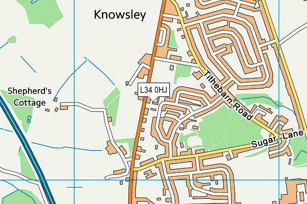 L34 0HJ map - OS VectorMap District (Ordnance Survey) L34 0HJ map - OS VectorMap District (Ordnance Survey)
