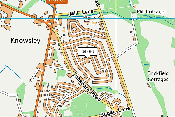 L34 0HU map - OS VectorMap District (Ordnance Survey) L34 0HU map - OS VectorMap District (Ordnance Survey)