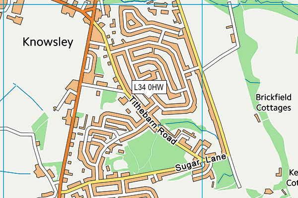 L34 0HW map - OS VectorMap District (Ordnance Survey) L34 0HW map - OS VectorMap District (Ordnance Survey)