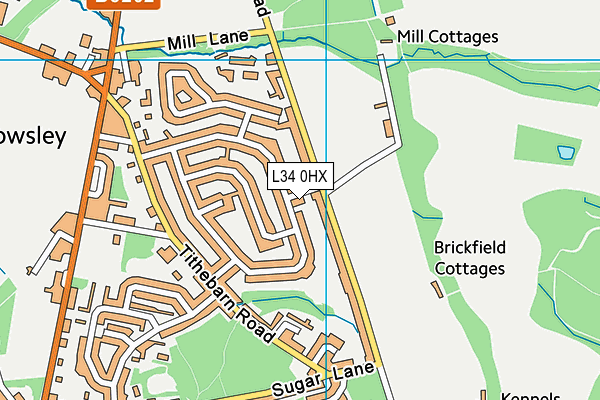 L34 0HX map - OS VectorMap District (Ordnance Survey) L34 0HX map - OS VectorMap District (Ordnance Survey)
