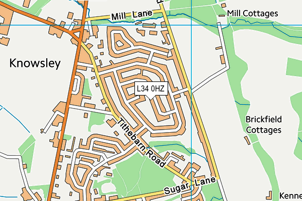 L34 0HZ map - OS VectorMap District (Ordnance Survey) L34 0HZ map - OS VectorMap District (Ordnance Survey)