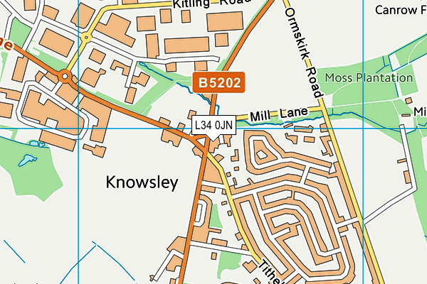 L34 0JN map - OS VectorMap District (Ordnance Survey) L34 0JN map - OS VectorMap District (Ordnance Survey)