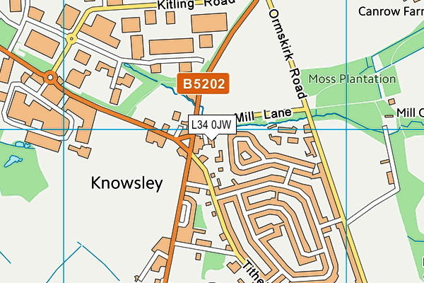 L34 0JW map - OS VectorMap District (Ordnance Survey) L34 0JW map - OS VectorMap District (Ordnance Survey)