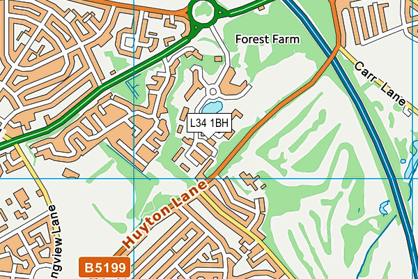 L34 1BH map - OS VectorMap District (Ordnance Survey) L34 1BH map - OS VectorMap District (Ordnance Survey)