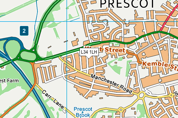 L34 1LH map - OS VectorMap District (Ordnance Survey) L34 1LH map - OS VectorMap District (Ordnance Survey)