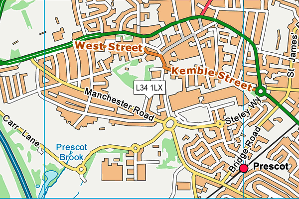L34 1LX map - OS VectorMap District (Ordnance Survey) L34 1LX map - OS VectorMap District (Ordnance Survey)
