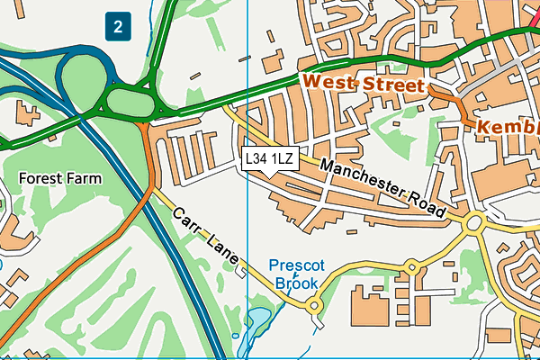 L34 1LZ map - OS VectorMap District (Ordnance Survey) L34 1LZ map - OS VectorMap District (Ordnance Survey)