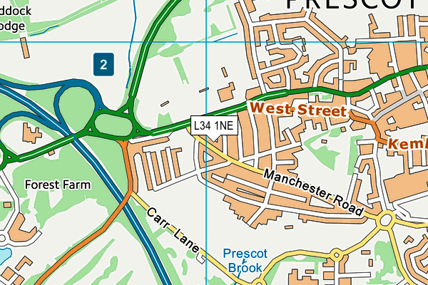 L34 1NE map - OS VectorMap District (Ordnance Survey) L34 1NE map - OS VectorMap District (Ordnance Survey)