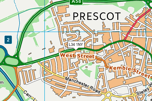 L34 1NY map - OS VectorMap District (Ordnance Survey) L34 1NY map - OS VectorMap District (Ordnance Survey)