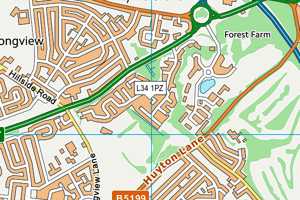L34 1PZ map - OS VectorMap District (Ordnance Survey) L34 1PZ map - OS VectorMap District (Ordnance Survey)