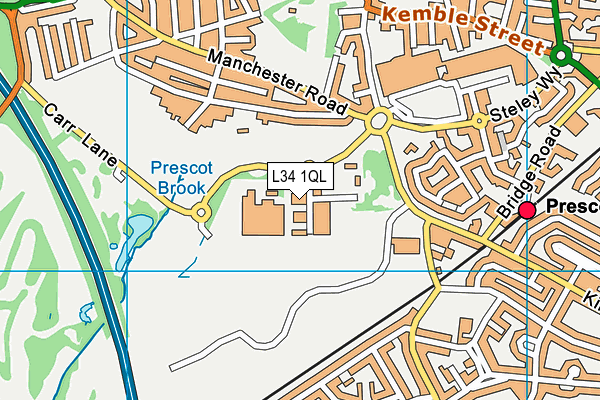 L34 1QL map - OS VectorMap District (Ordnance Survey) L34 1QL map - OS VectorMap District (Ordnance Survey)