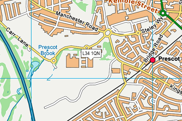 L34 1QN map - OS VectorMap District (Ordnance Survey) L34 1QN map - OS VectorMap District (Ordnance Survey)