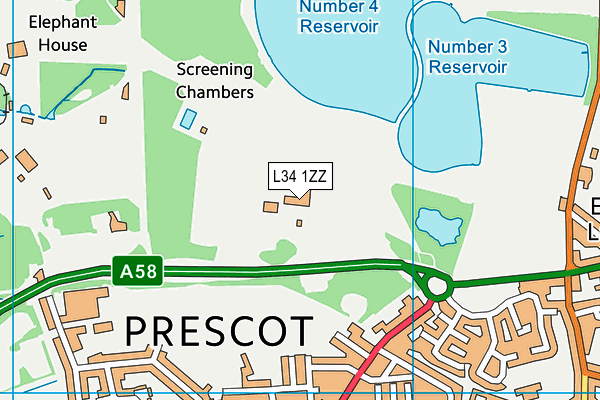 L34 1ZZ map - OS VectorMap District (Ordnance Survey) L34 1ZZ map - OS VectorMap District (Ordnance Survey)