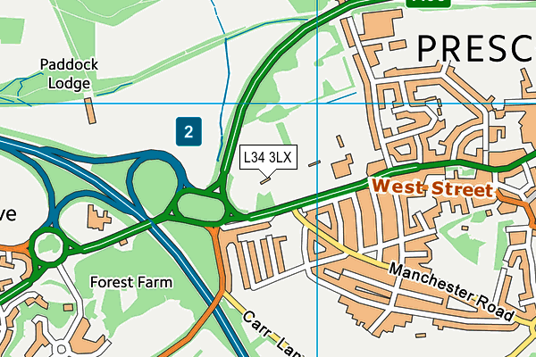 L34 3LX map - OS VectorMap District (Ordnance Survey) L34 3LX map - OS VectorMap District (Ordnance Survey)