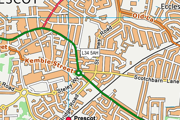 L34 5AH map - OS VectorMap District (Ordnance Survey)