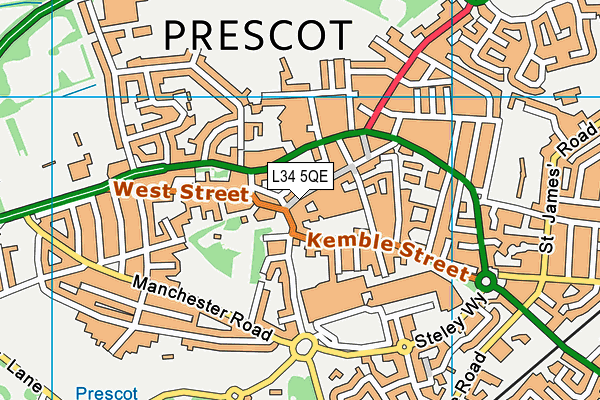 L34 5QE map - OS VectorMap District (Ordnance Survey) L34 5QE map - OS VectorMap District (Ordnance Survey)