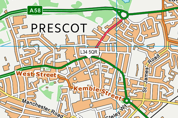 L34 5QR map - OS VectorMap District (Ordnance Survey) L34 5QR map - OS VectorMap District (Ordnance Survey)