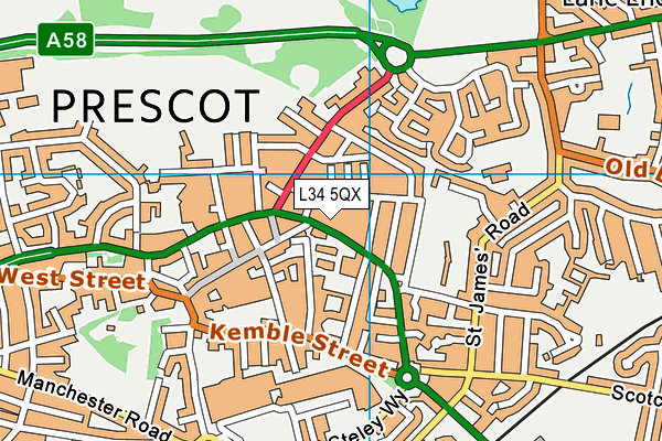 L34 5QX map - OS VectorMap District (Ordnance Survey) L34 5QX map - OS VectorMap District (Ordnance Survey)