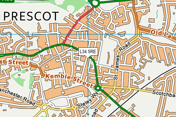 L34 5RE map - OS VectorMap District (Ordnance Survey) L34 5RE map - OS VectorMap District (Ordnance Survey)