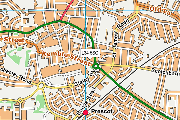 L34 5SG map - OS VectorMap District (Ordnance Survey) L34 5SG map - OS VectorMap District (Ordnance Survey)