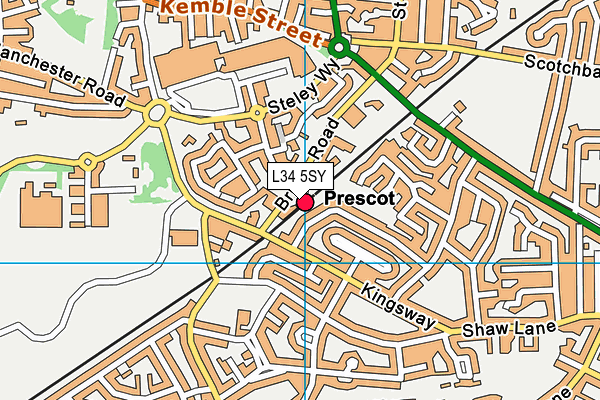 L34 5SY map - OS VectorMap District (Ordnance Survey) L34 5SY map - OS VectorMap District (Ordnance Survey)