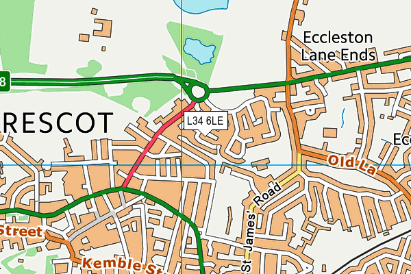L34 6LE map - OS VectorMap District (Ordnance Survey)