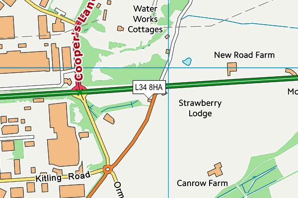 L34 8HA map - OS VectorMap District (Ordnance Survey)