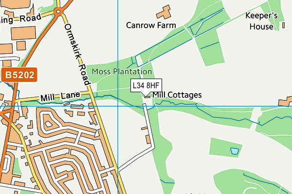 L34 8HF map - OS VectorMap District (Ordnance Survey) L34 8HF map - OS VectorMap District (Ordnance Survey)