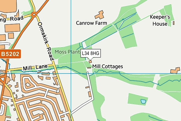L34 8HG map - OS VectorMap District (Ordnance Survey) L34 8HG map - OS VectorMap District (Ordnance Survey)